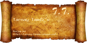 Tarnay Tamás névjegykártya